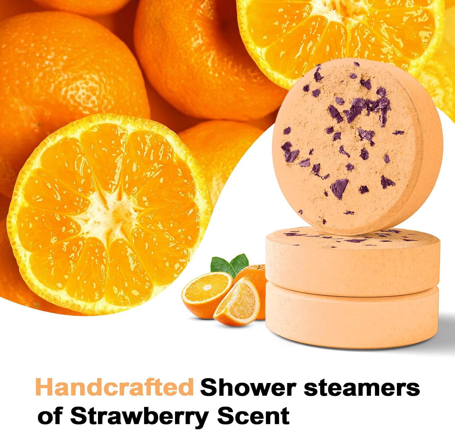 Thumbnail 1 de SWCANDY Shower Steamers Aromatherapy Gift Set — 8 Orange Shower Bombs with Natural Essential Oils