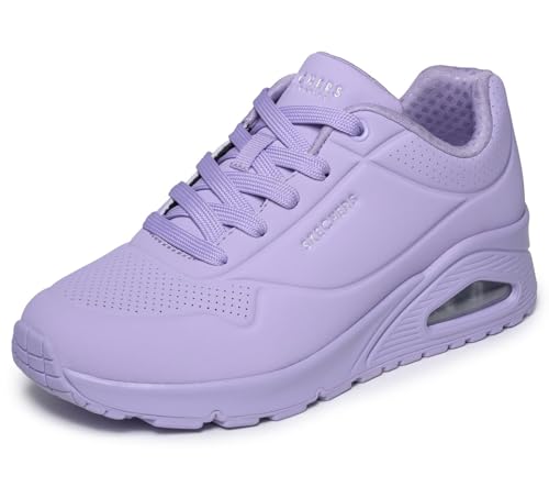 Detalle de Skechers Damen UNO Stand On Air Sneaker – Purple Lavendar Mesh, Größe 37 EU