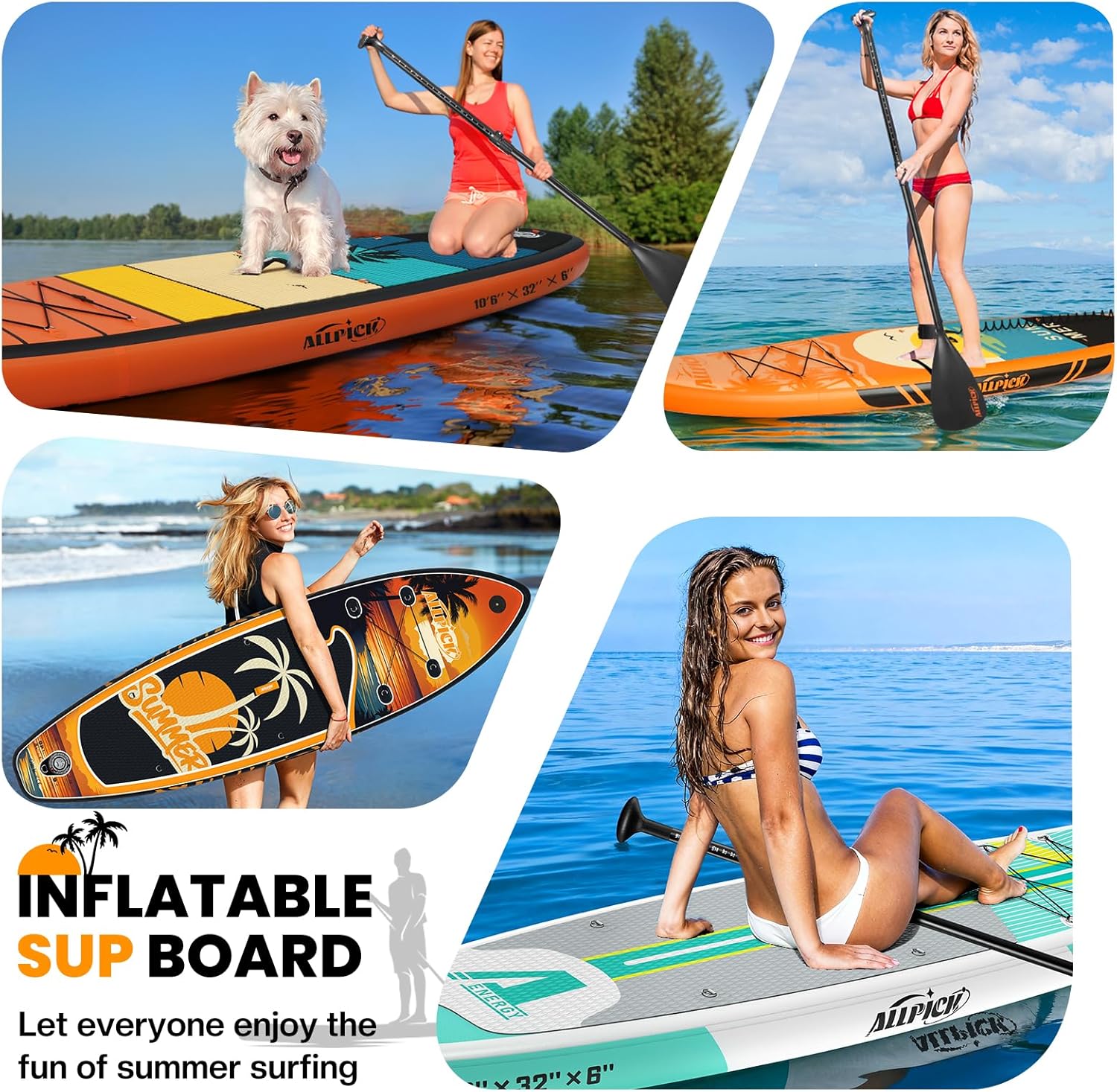 Thumbnail 6 de ALLPICK Premium SUP-Board Set (aufblasbar) inkl. Zubehör, Kamerahalterung und verstellbarem Paddel