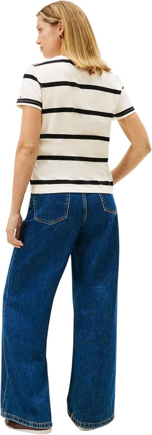 Thumbnail 1 de Tommy Hilfiger TH Script Reg C-nk SS Tee Ww0ww47809 – Maglietta da donna a maniche corte