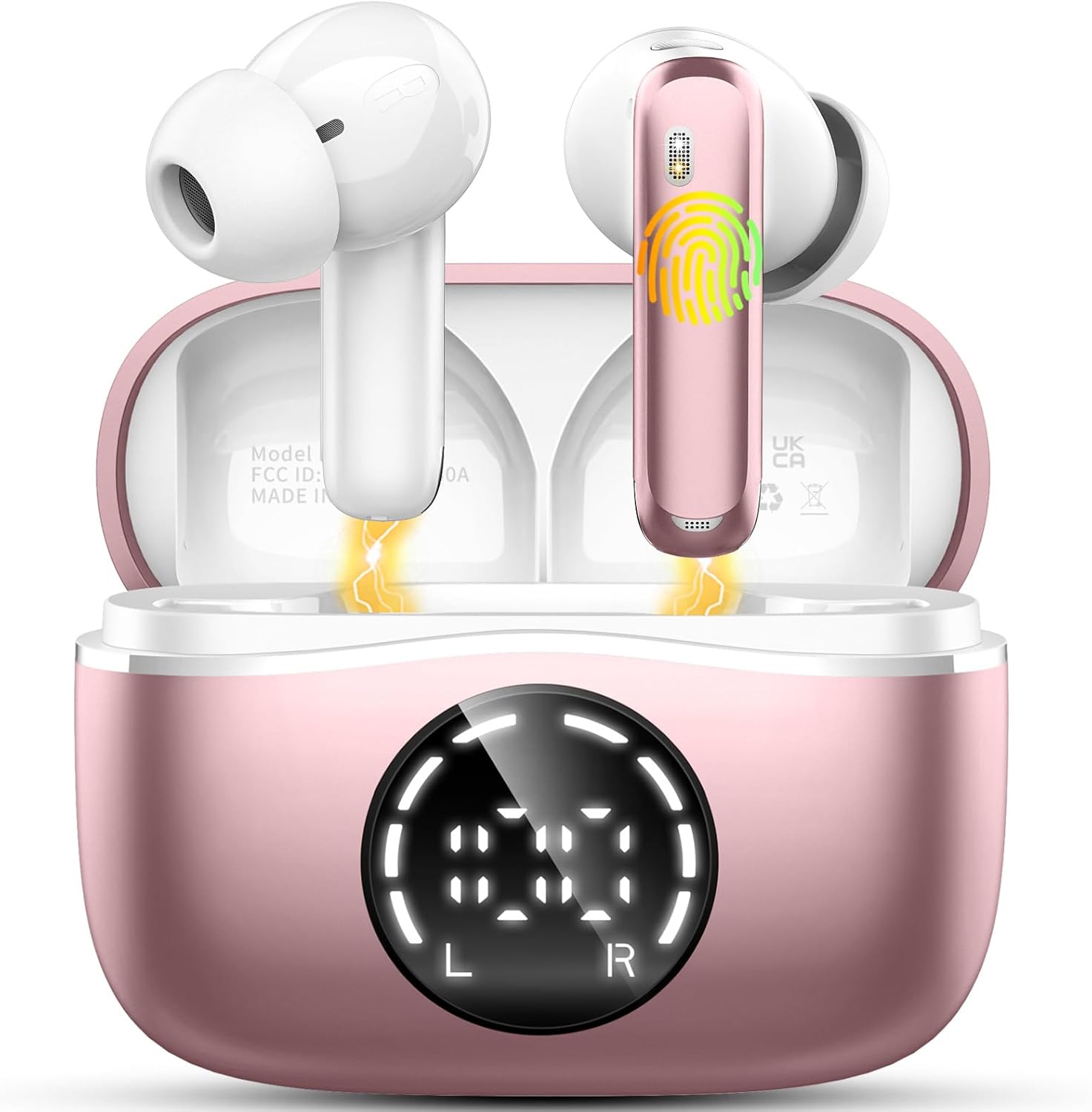 Detalle de 2026 Cuffie Bluetooth 5.4 con 50 Ore di Autonomia: Audio HiFi, ANC a 4 Microfoni e Impermeabilità IPX7
