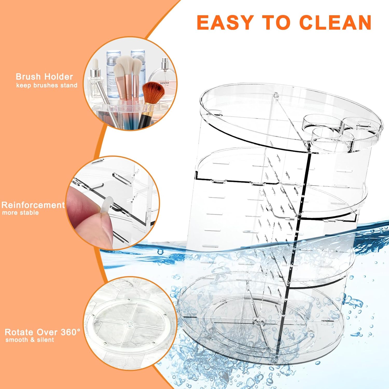 Thumbnail 5 de Rotating Makeup Organizer 9in x 12in