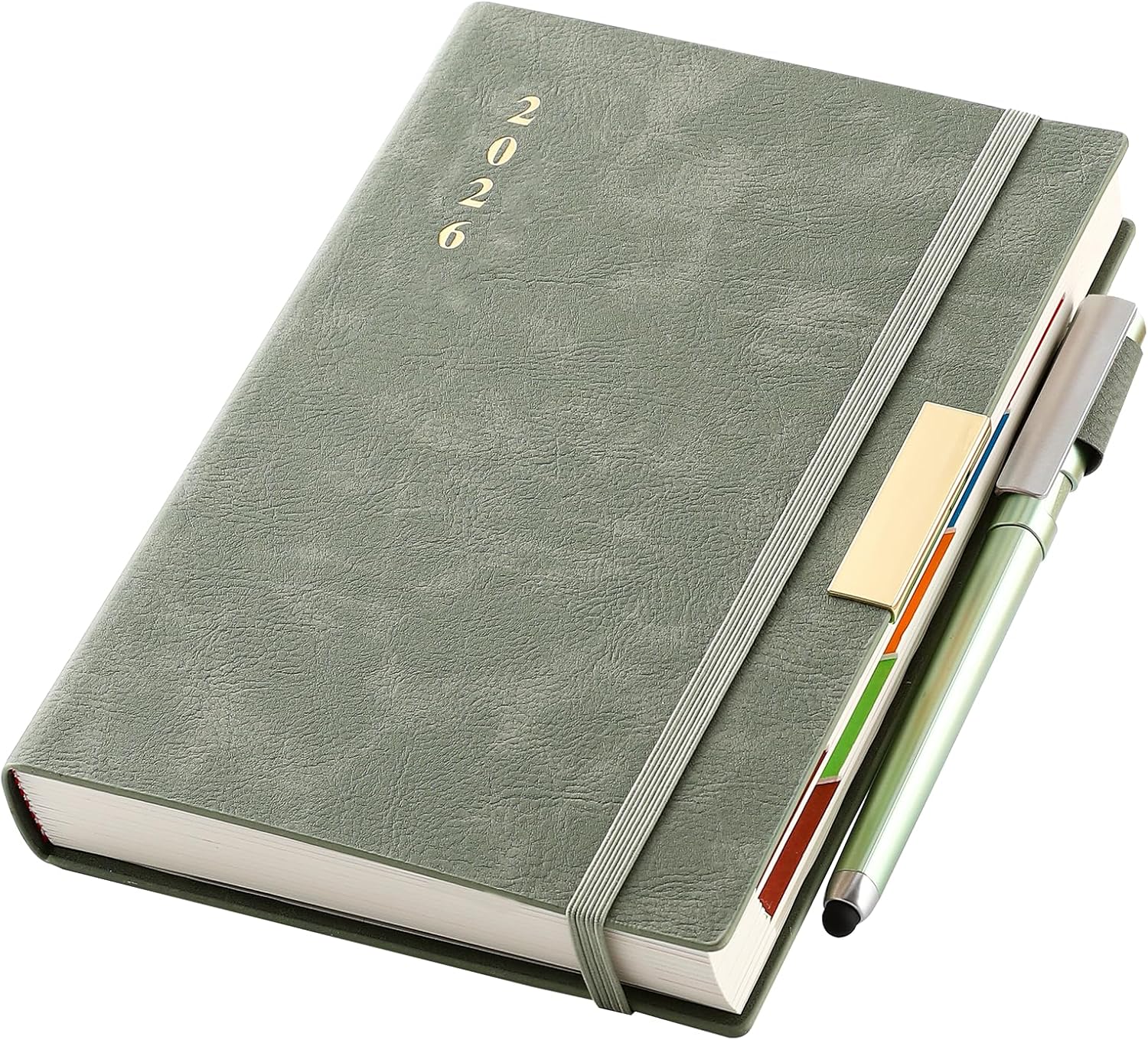 Donfulfip 2026 Diary A5 Page a Day: A daily planner with colour monthly tabs and a hardback cover