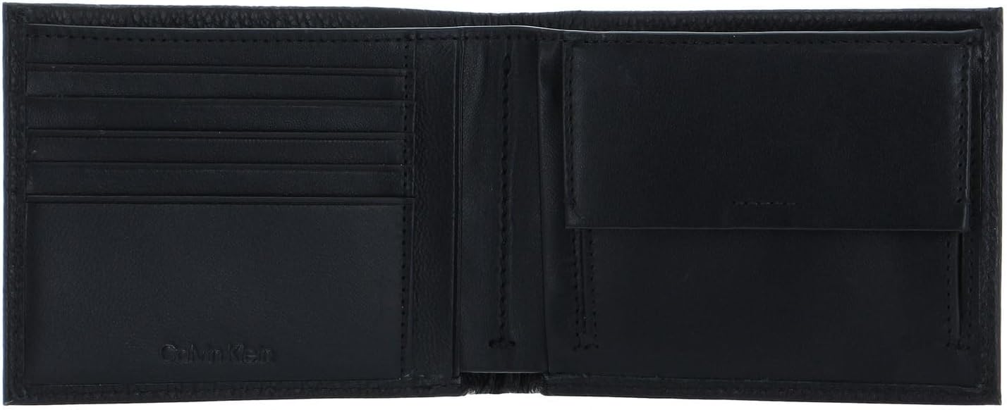 Detalle 2 de Calvin Klein Cartera Warmth Bifold pequeña, negra 👝
