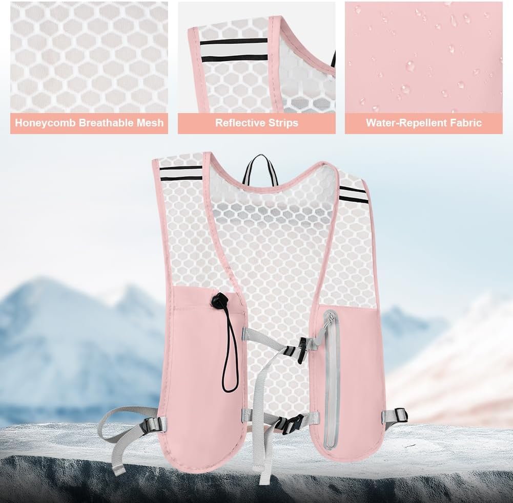 Detalle de Alaoo Laufweste – ultraleichter Multifunktions-Rucksack für Laufen, Wandern und Outdoor