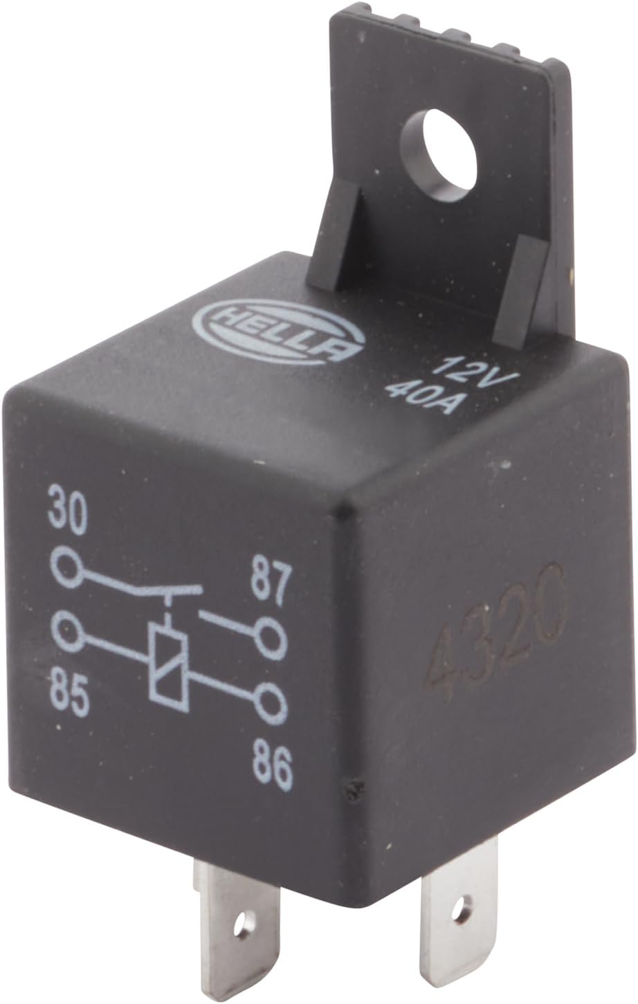 HELLA Relais de travail 12 V, 4 pôles, avec support – référence 4RA 965 400-071