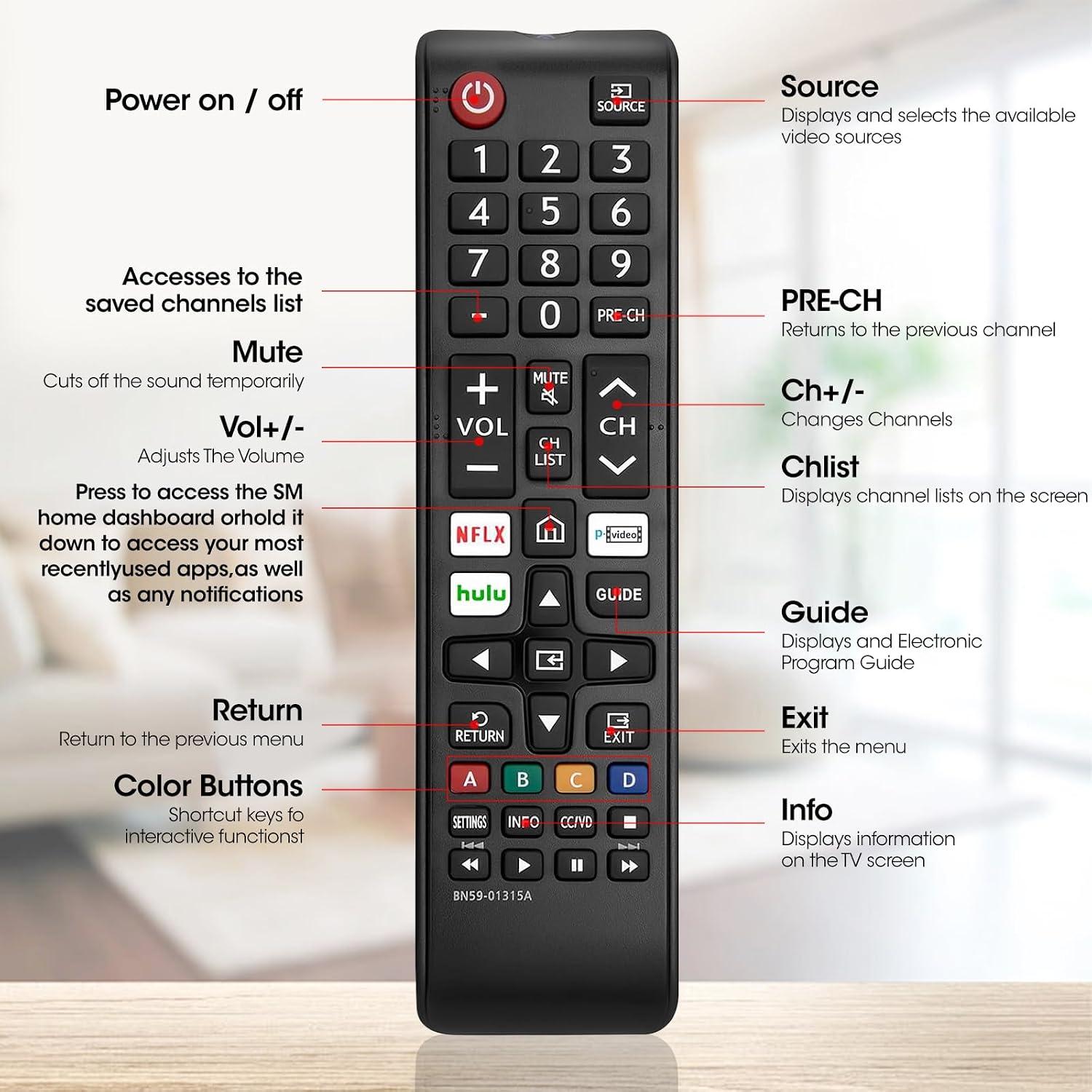 Thumbnail 4 de 3-Pack Samsung TV Remote Replacement