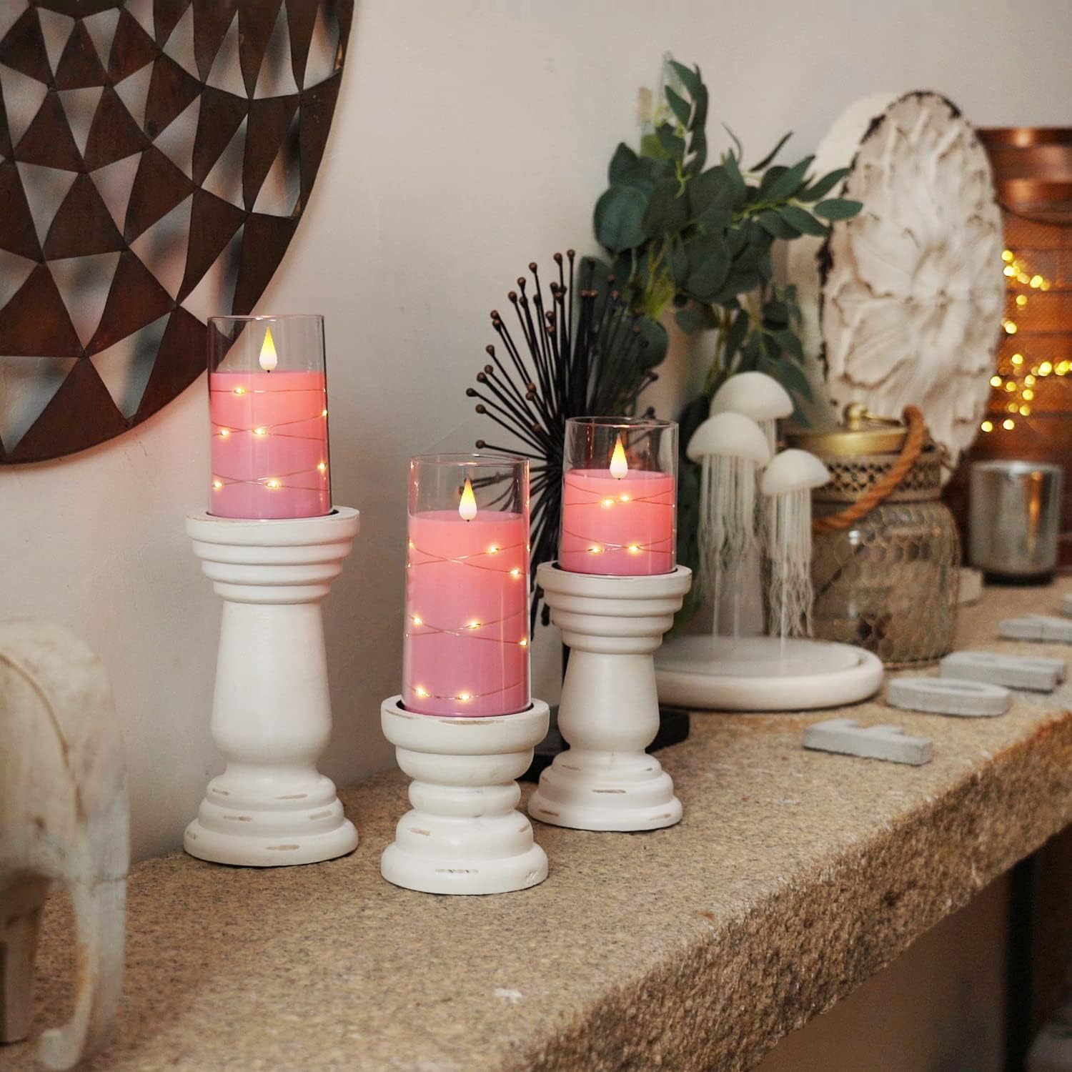 Thumbnail 5 de Homemory Flameless Candles set of 3
