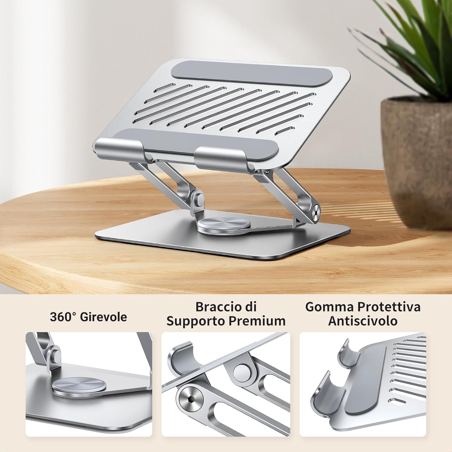 Thumbnail 2 de UGREEN Supporto per Tablet Pieghevole in Ferro con Rotazione a 360°