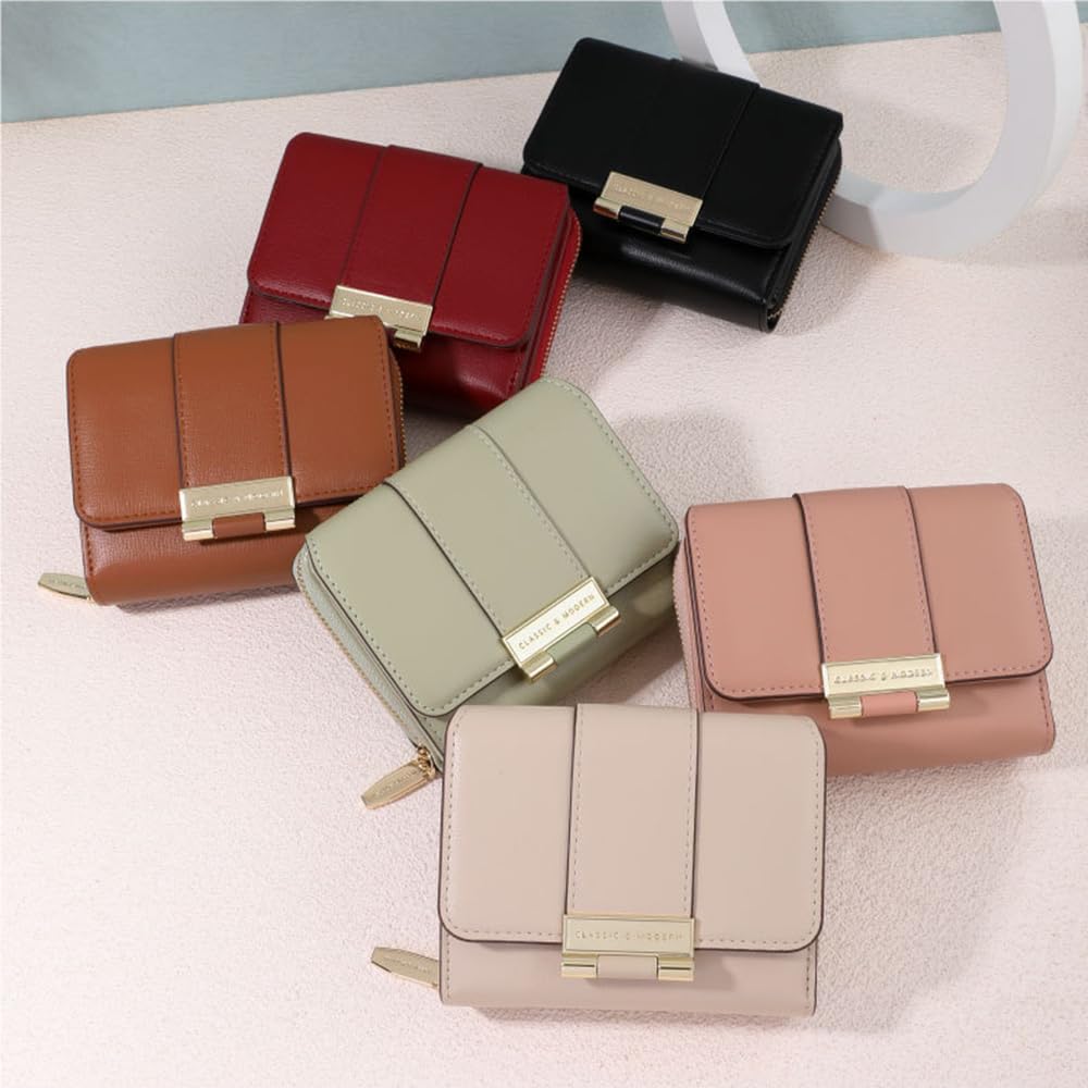 Detalle 2 de Vllcsla Women's Compact Bifold Wallet with Coin Pocket