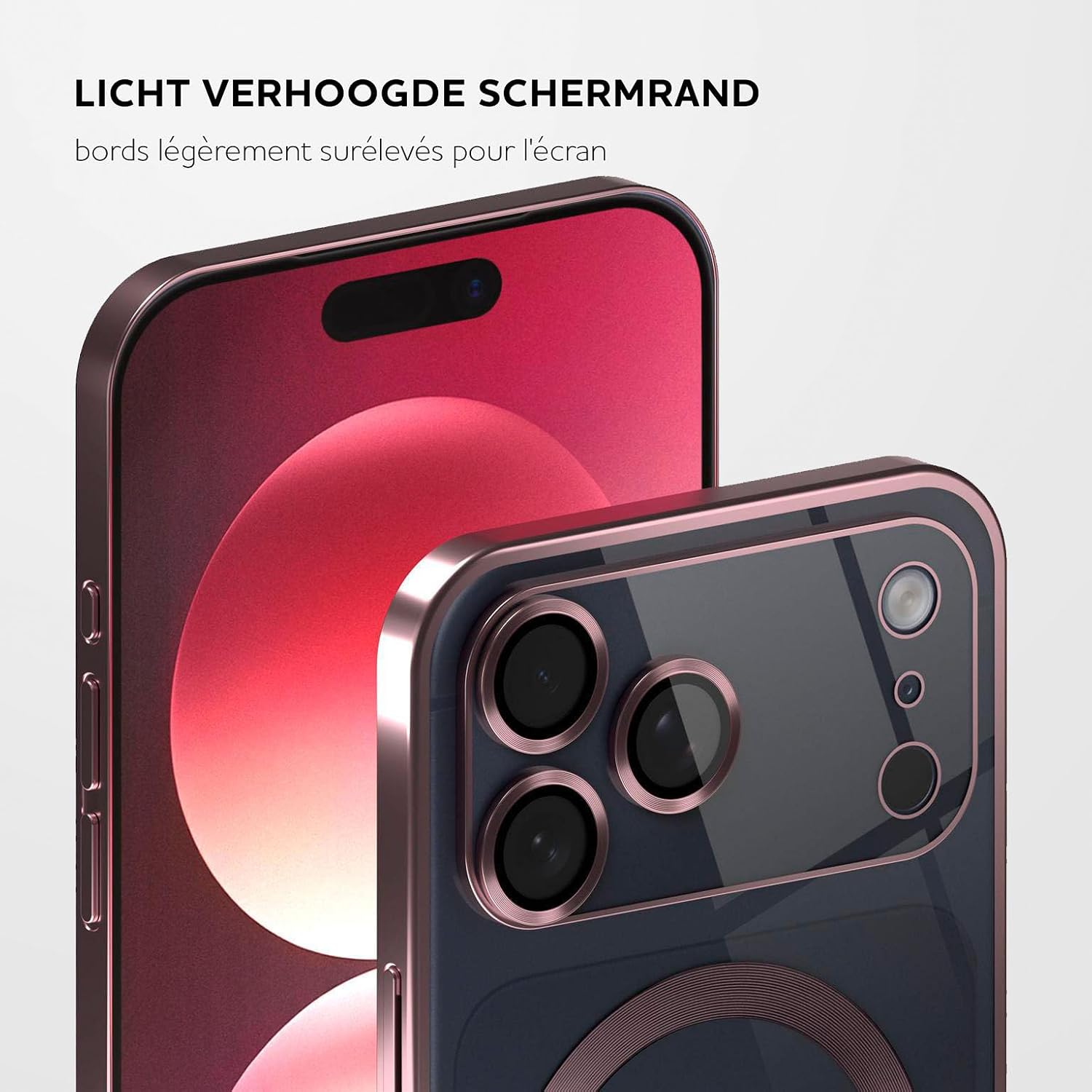 Thumbnail 5 de OneFlow Aura AU-4163655-ROSE hoesje voor iPhone 17 Pro, MagSafe en camerabescherming