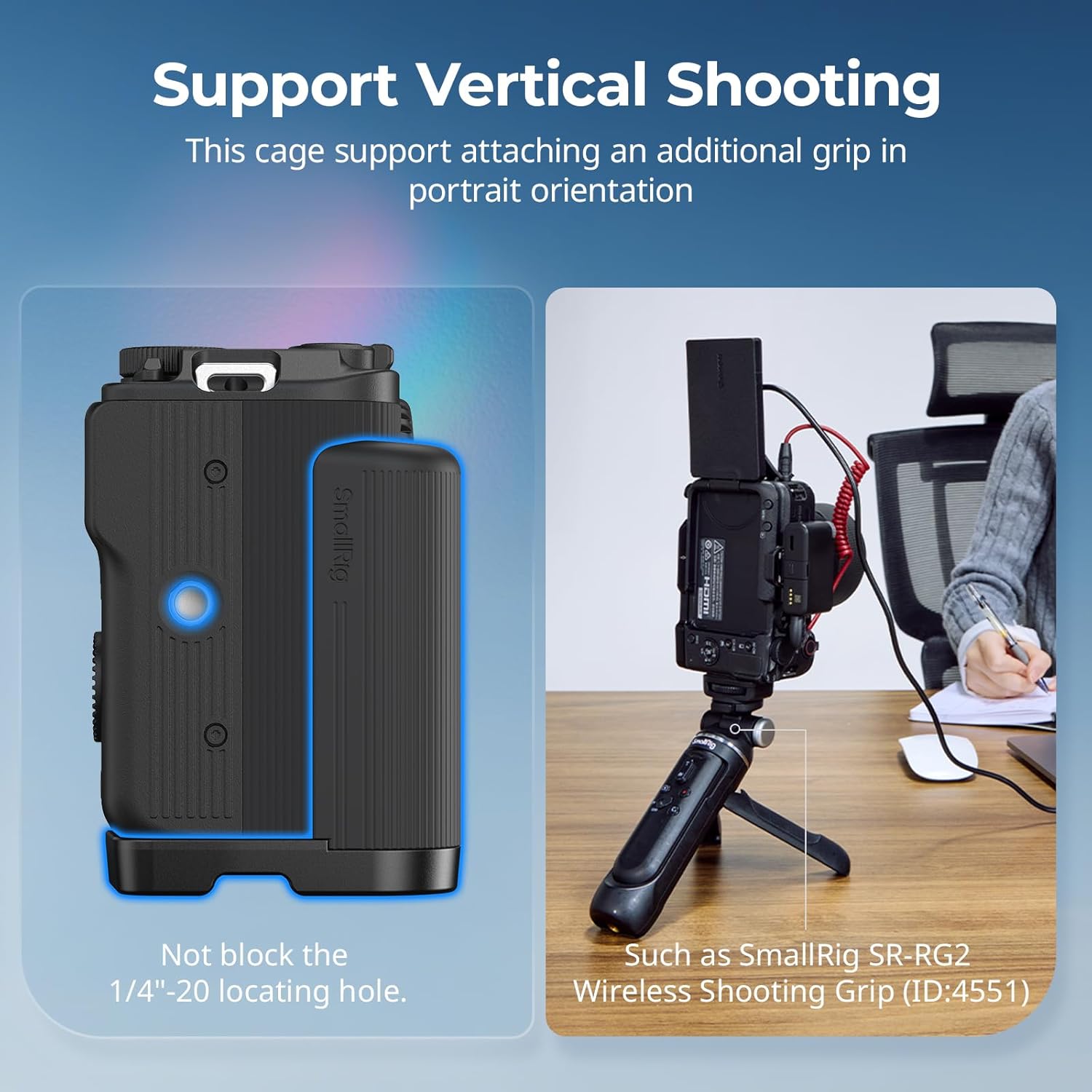 Thumbnail 3 de SmallRig R50 V L-Shape Handgrip (5429) with Arca quick release plate for Canon R50 V