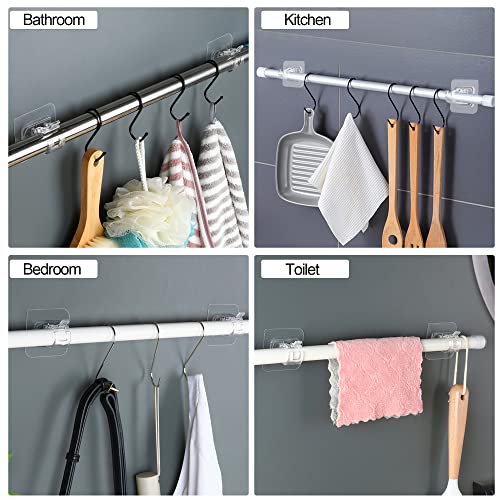 Detalle de Codoule Self Adhesive No Drill Adjustable Curtain Rod Holder Hooks Brackets (8-Pack)