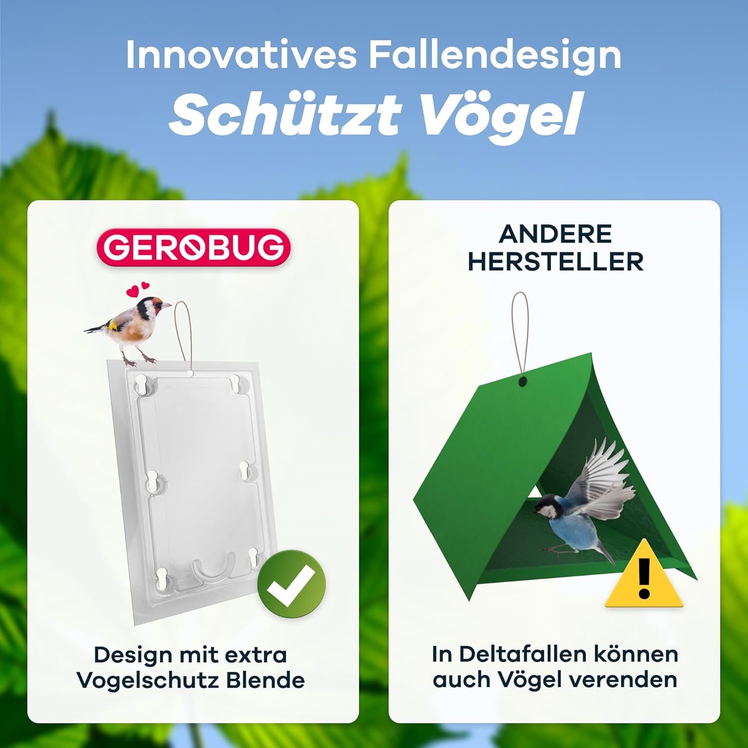 Thumbnail 4 de Gerobug Bio Kastanienminiermotte Pheromonfalle (2 Stück) – insektizidfrei, witterungsfest