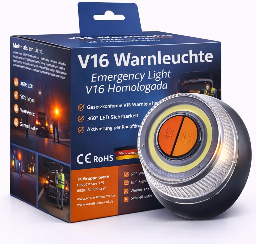Detalle de V16 Warnleuchte Auto & PKW EU Zulassung 21020060