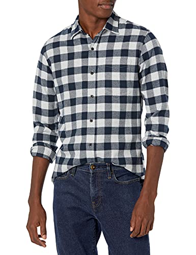 Imagen de Amazon Essentials Camisa de franela S azul marino cuadros escoceses 👕 en OfertitasTOP