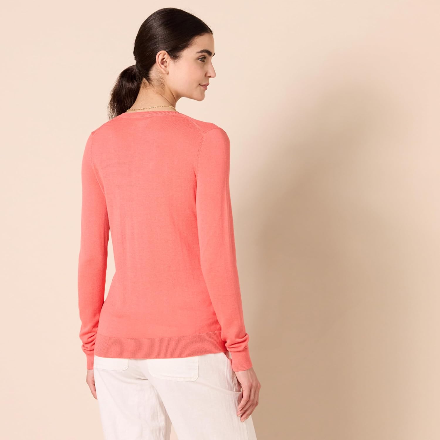 Thumbnail 1 de Amazon Essentials women’s lightweight V-neck long-sleeve jumper (regular fit, plus size)