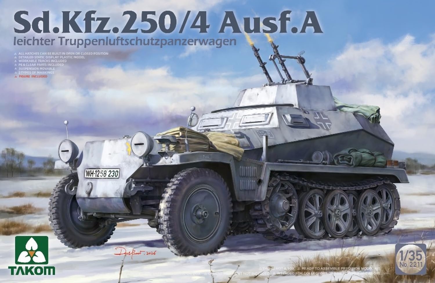 Thumbnail 1 de タコム TKO2211 1/35 Sd.Kfz.250/4 A型 軽対空装甲兵員輸送車 プラモデル