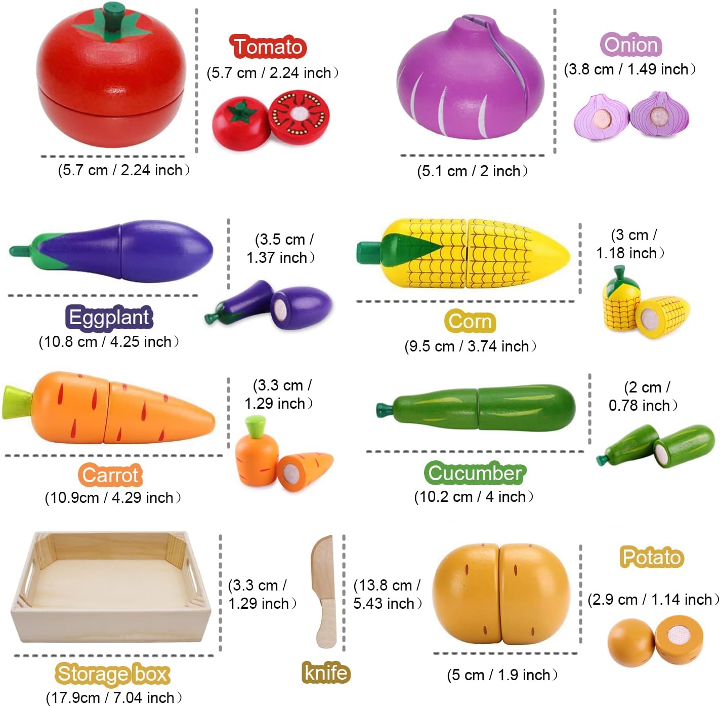 Thumbnail 1 de Airlab Wooden Play Food for Kids: Safe, Durable Pretend Kitchen Set for Toddlers