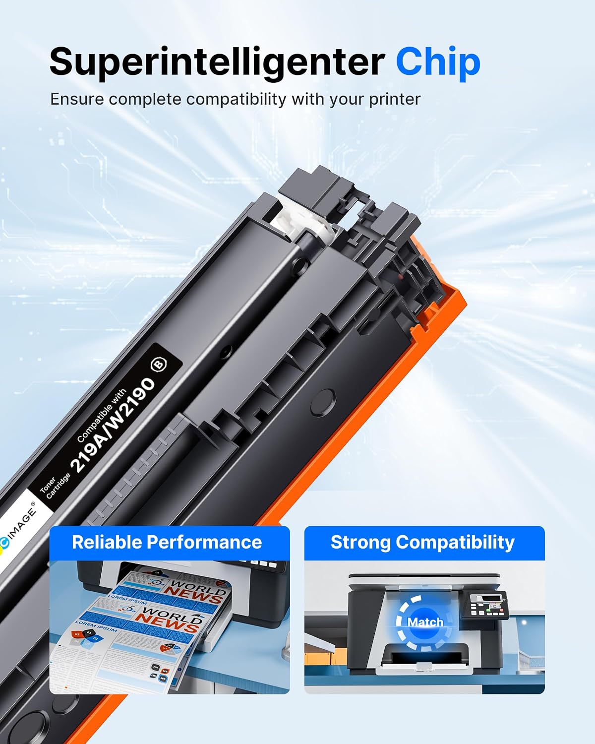 Detalle 2 de GPC IMAGE 219A (Mit Chip) – 4er-Set kompatibel mit HP Color LaserJet Pro MFP 3302-Serie