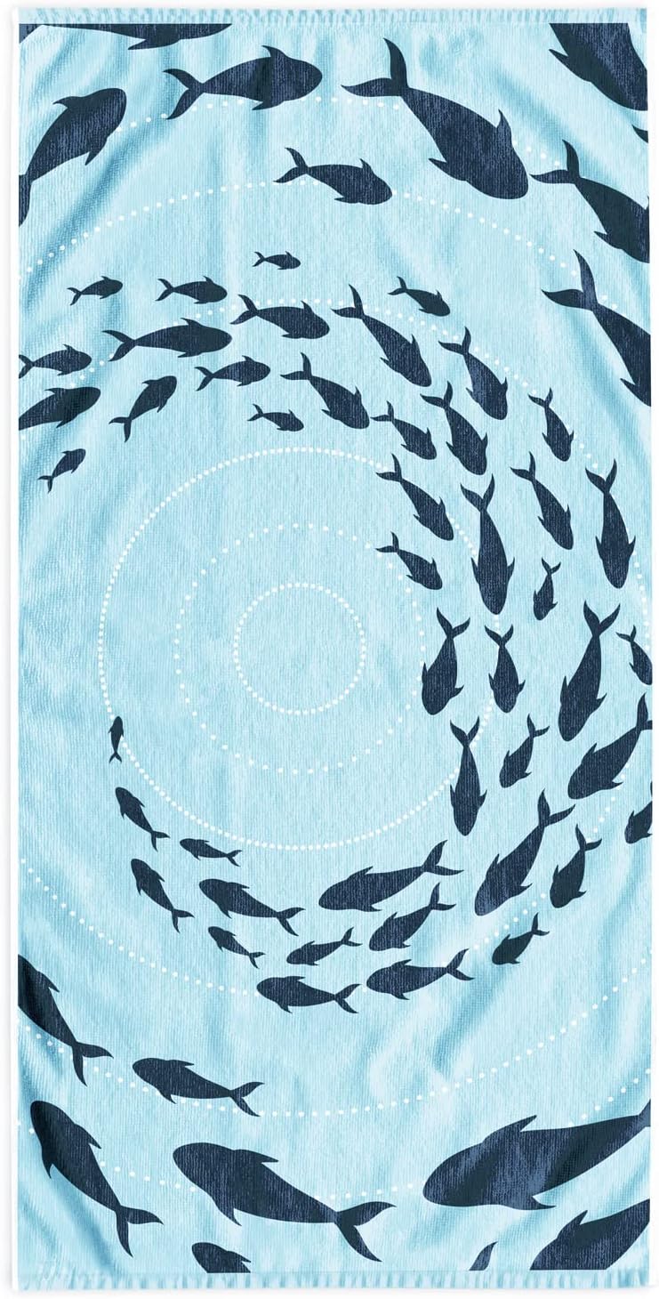 Thumbnail 4 de DecoKing Telo mare grande 90x180 cm in cotone spugna velour, blu Medusa