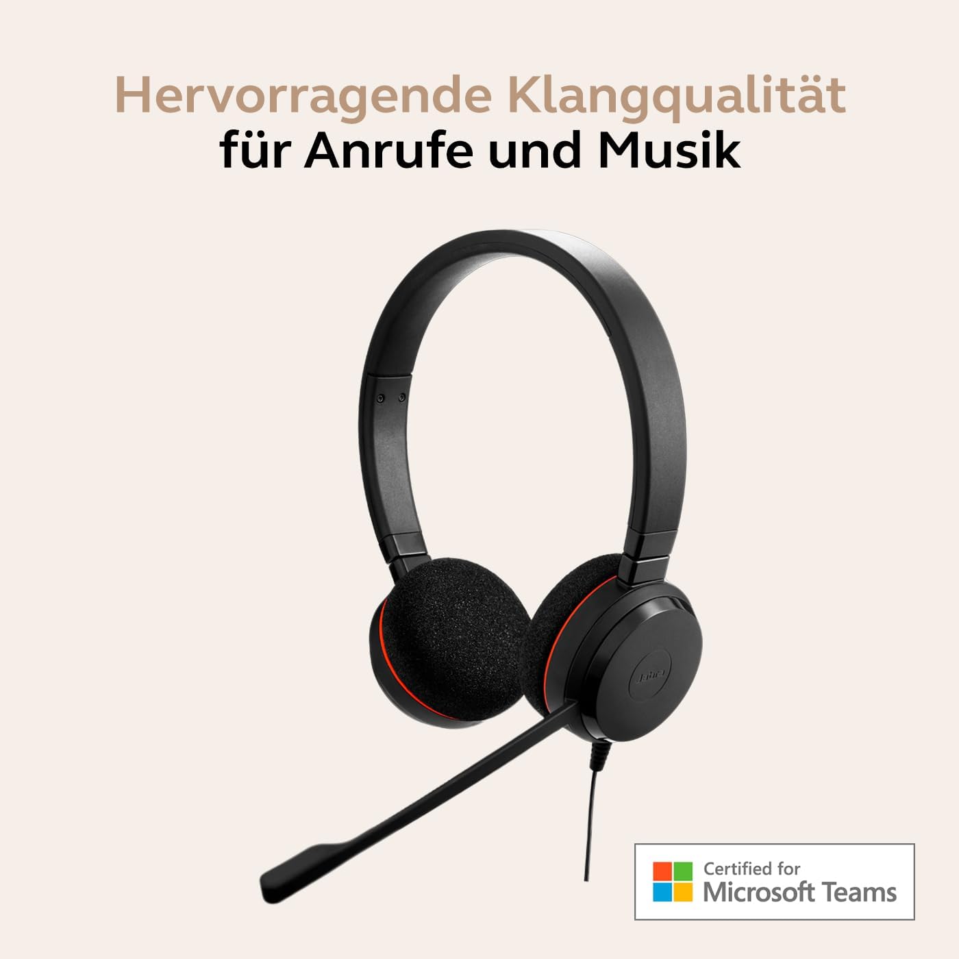 Thumbnail 2 de Jabra Evolve 20 Stereo Headset – Microsoft zertifizierte Kopfhörer für VoIP Softphone (USB-C/A)