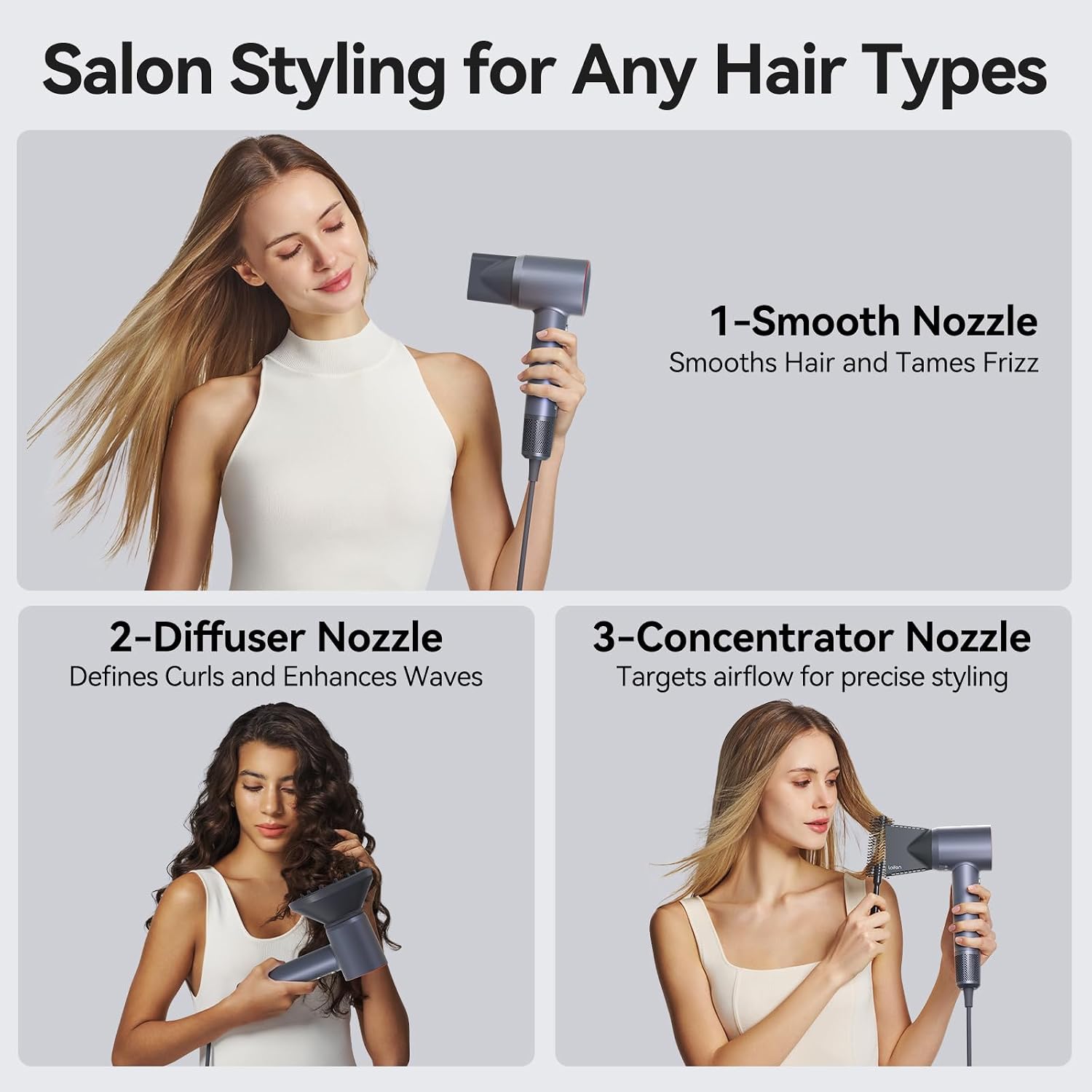 Detalle de Laifen Swift Special Hair Dryer — Fast, Gentle Drying with 110,000 RPM Brushless Motor