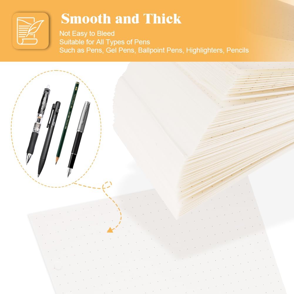 Detalle 2 de Vicloon Fogli A5 140 pagine perforate 6 fori
