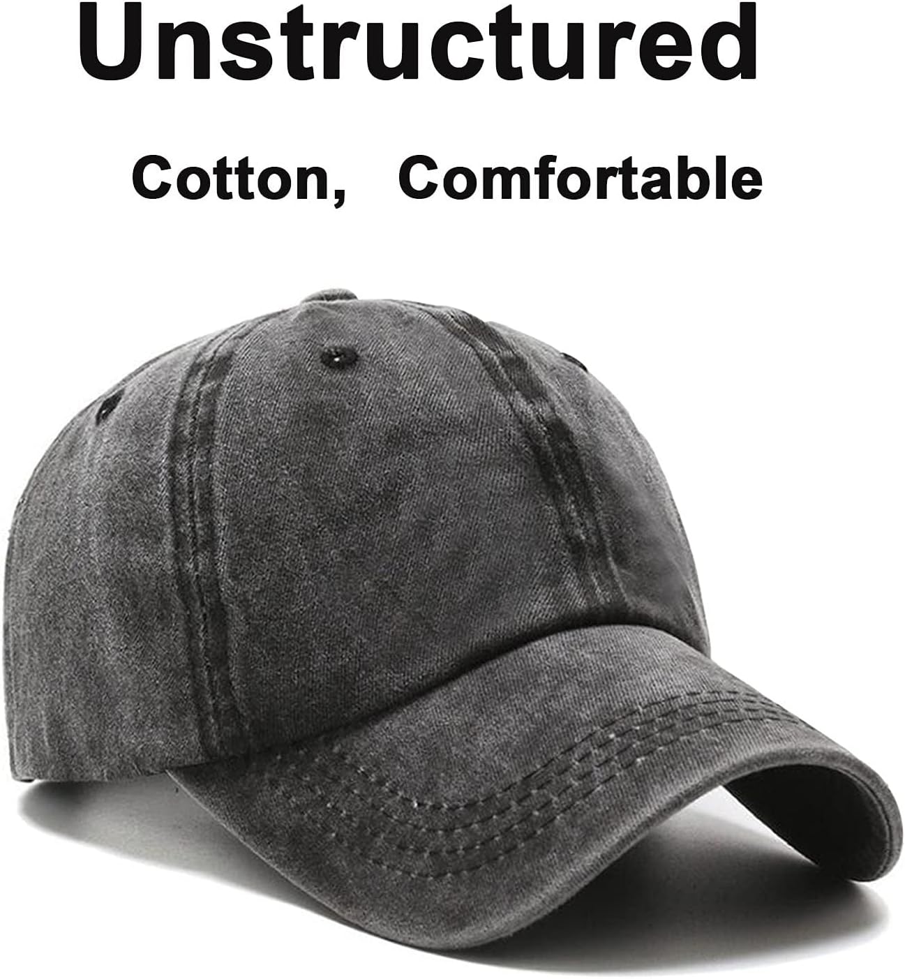 Detalle de NPJY Adjustable Low Profile Dad Hat Golf Baseball Cap in Washed Cotton (Unconstructed)