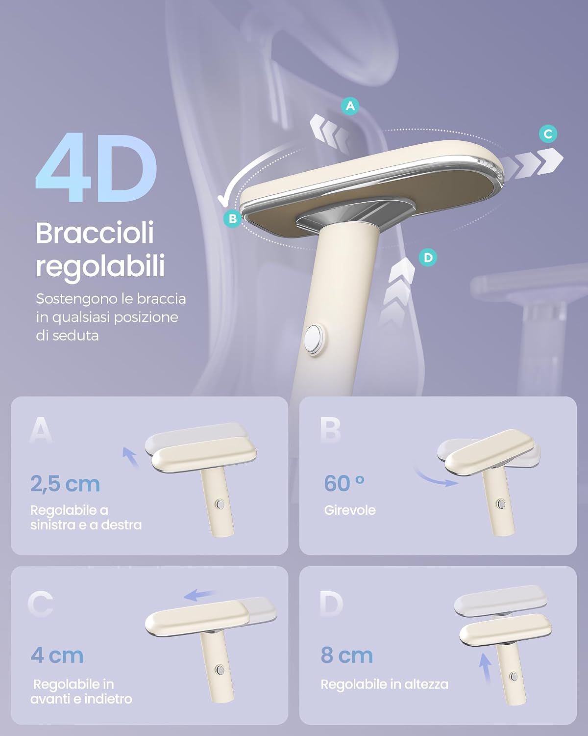 Thumbnail 5 de SONGMICS Sedia da Ufficio Ergonomica 150 kg