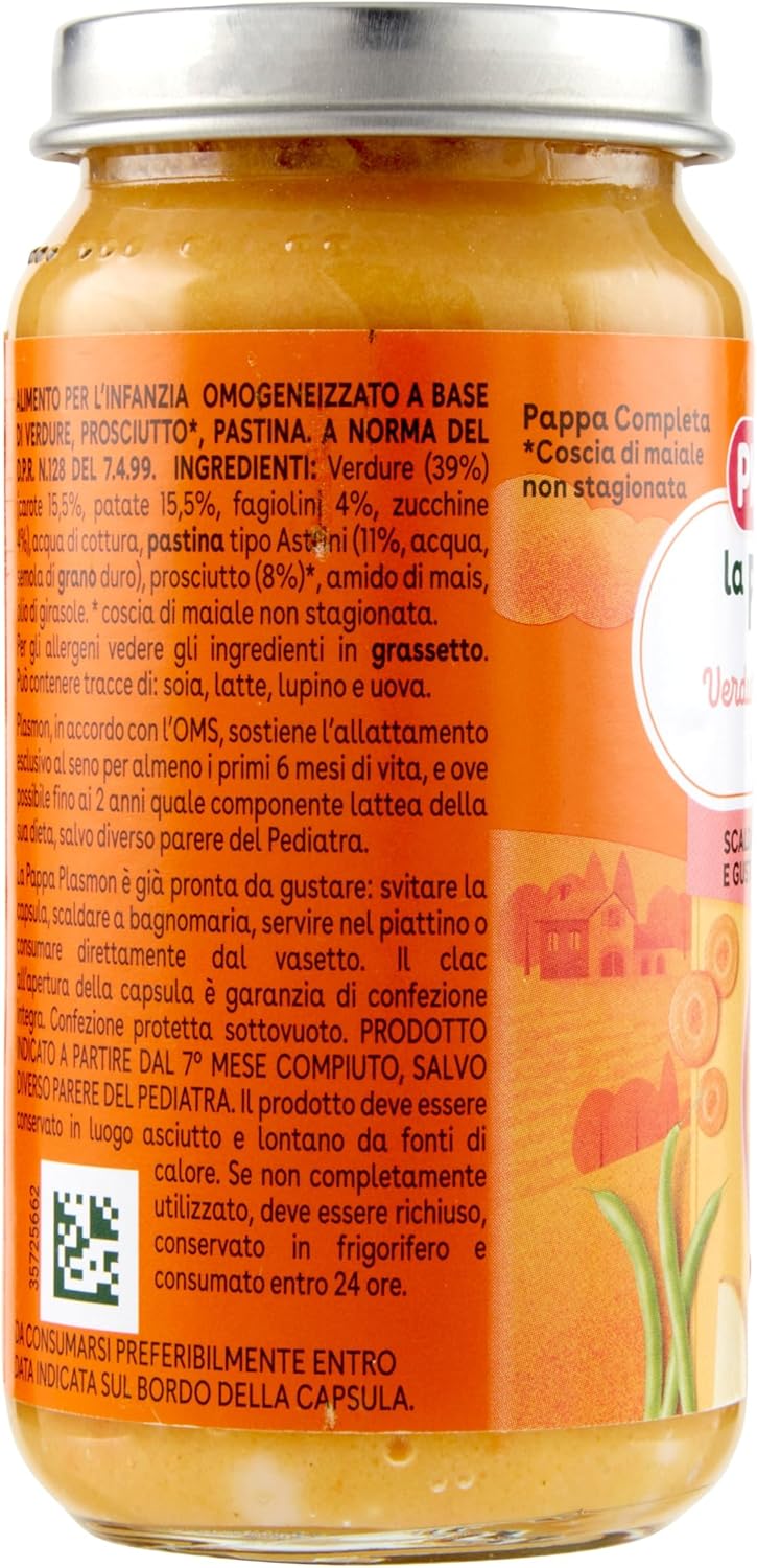 Thumbnail 2 de Plasmon La Pappa - Verdure, Prosciutto e Pastina 6x200g