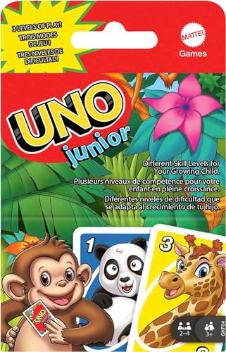 Detalle de Mattel Games UNO Junior — Gioco di Carte per Bambini 3+ (2‑4 Giocatori)