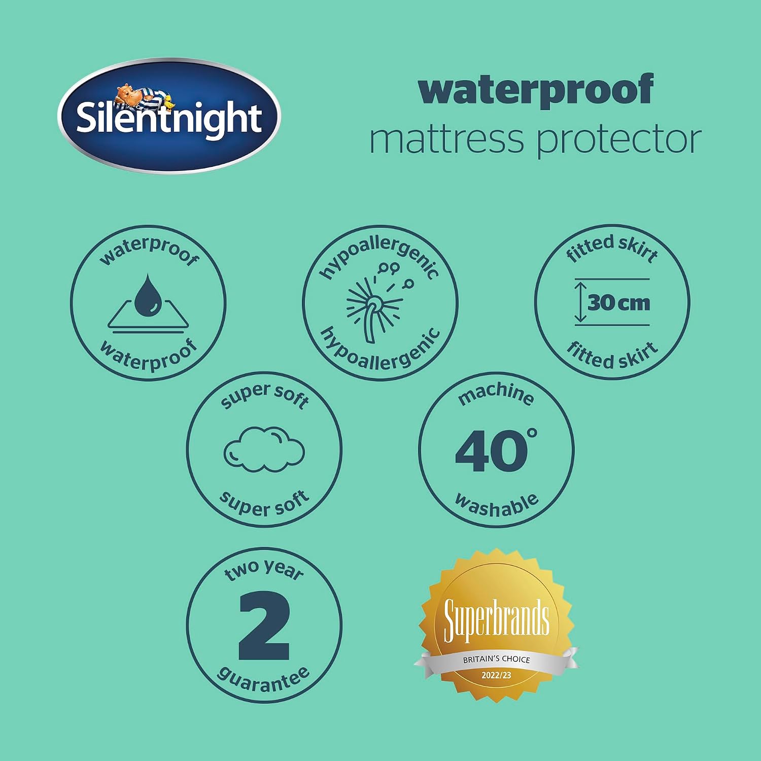 Thumbnail 6 de Silentnight Waterproof Mattress Protector Small Double (4ft): Quiet, Durable, and Hypoallergenic