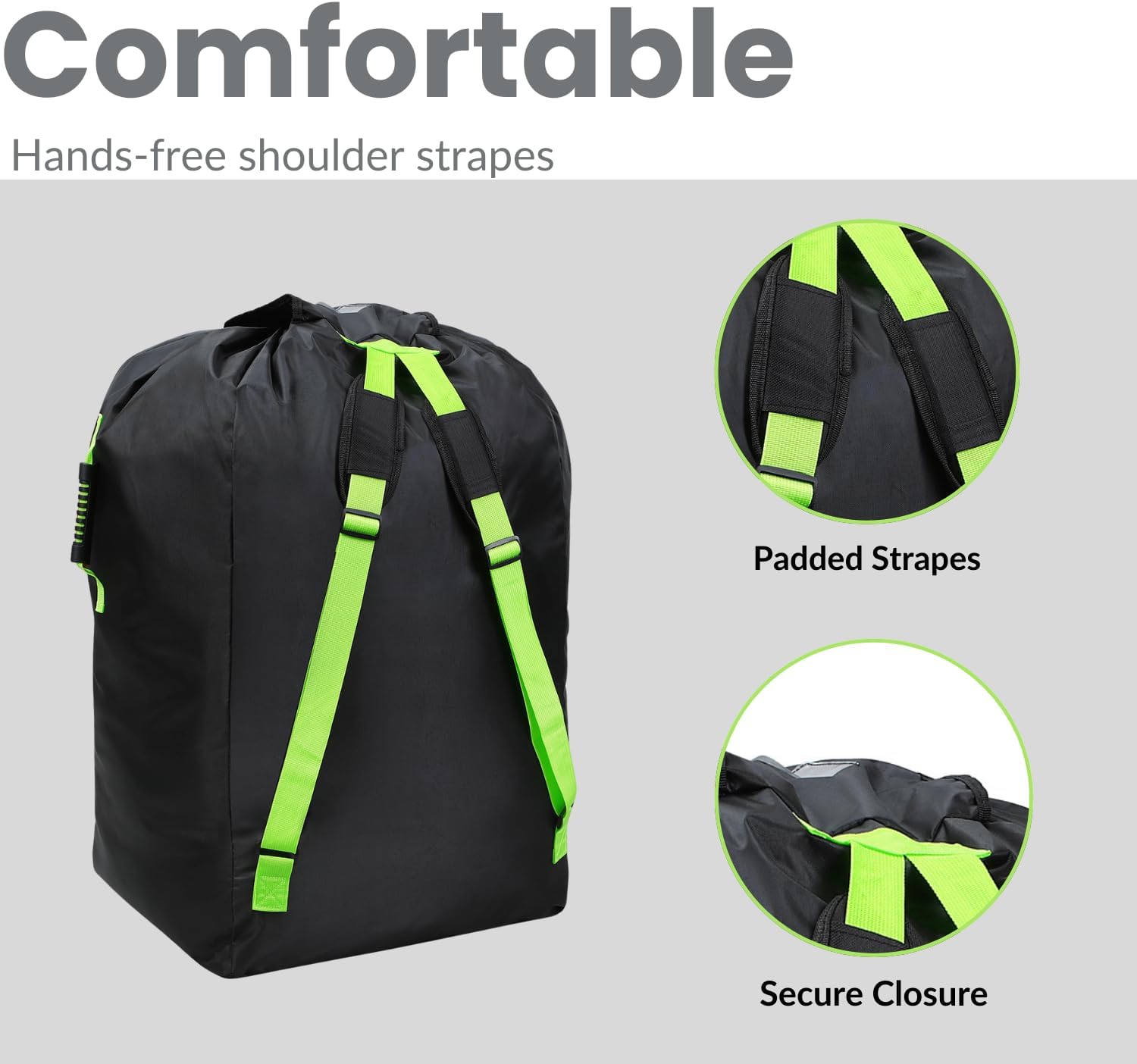 Thumbnail 2 de PandaEar Car Seat Travel Bag Backpack for Airplane – Water-Resistant, Universal Fit