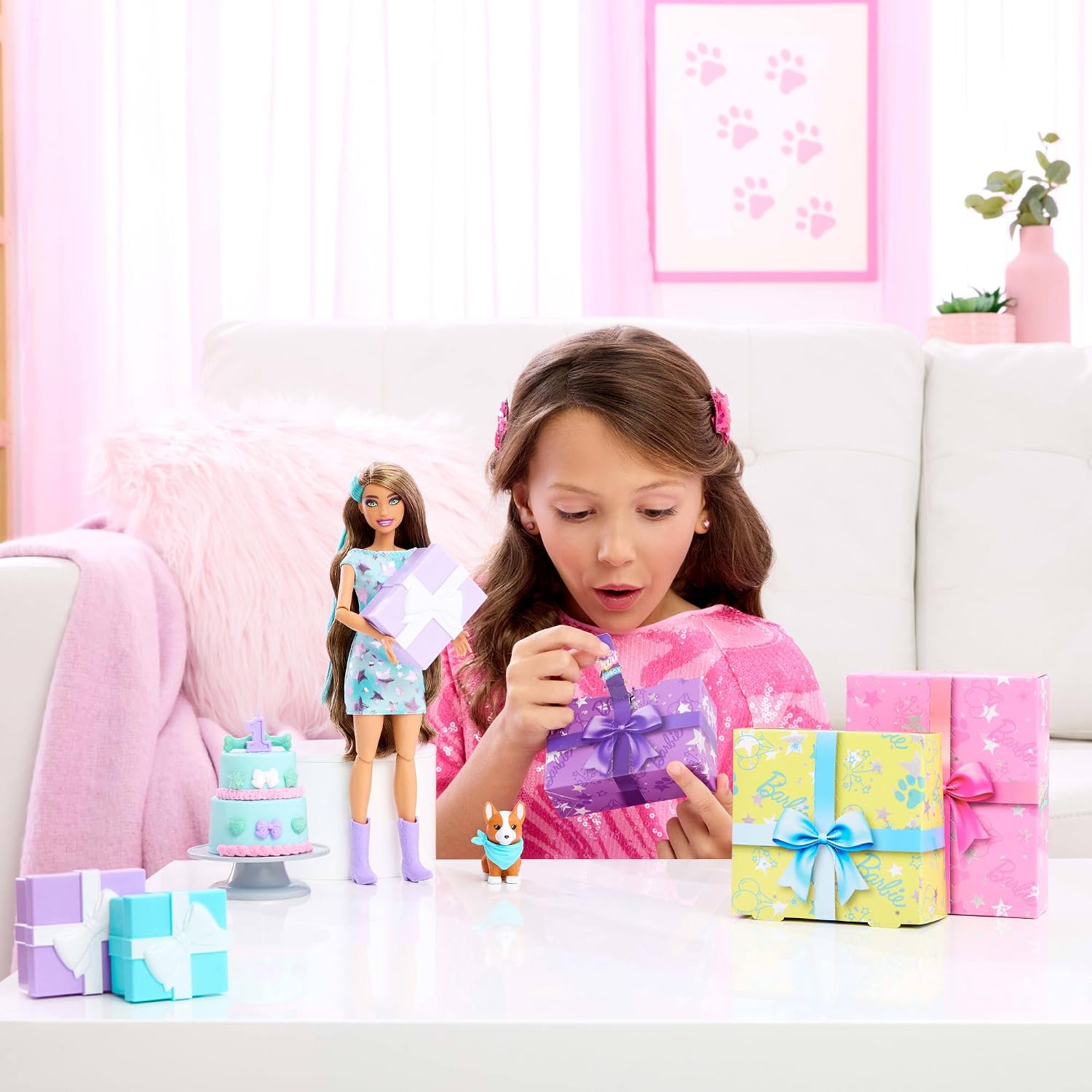 Detalle 2 de Barbie Stars de la Fête coffret 10 surprises