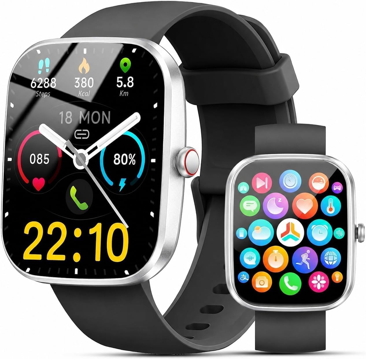 2026 Smartwatch Uomo Donna – 100+ modalità fitness, schermo 1,91" HD e IP68