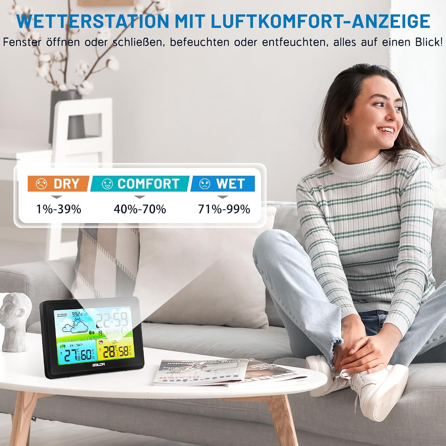 Thumbnail 5 de Wetterstation Funk mit Außensensor 100 m