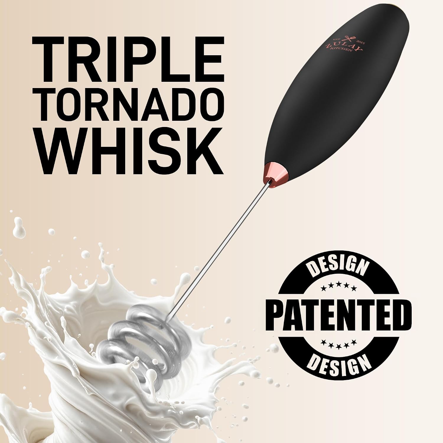 Thumbnail 6 de Zulay Kitchen Tornado Whisk Handheld Milk Frother (Duracell AA Batteries Included) with Stand