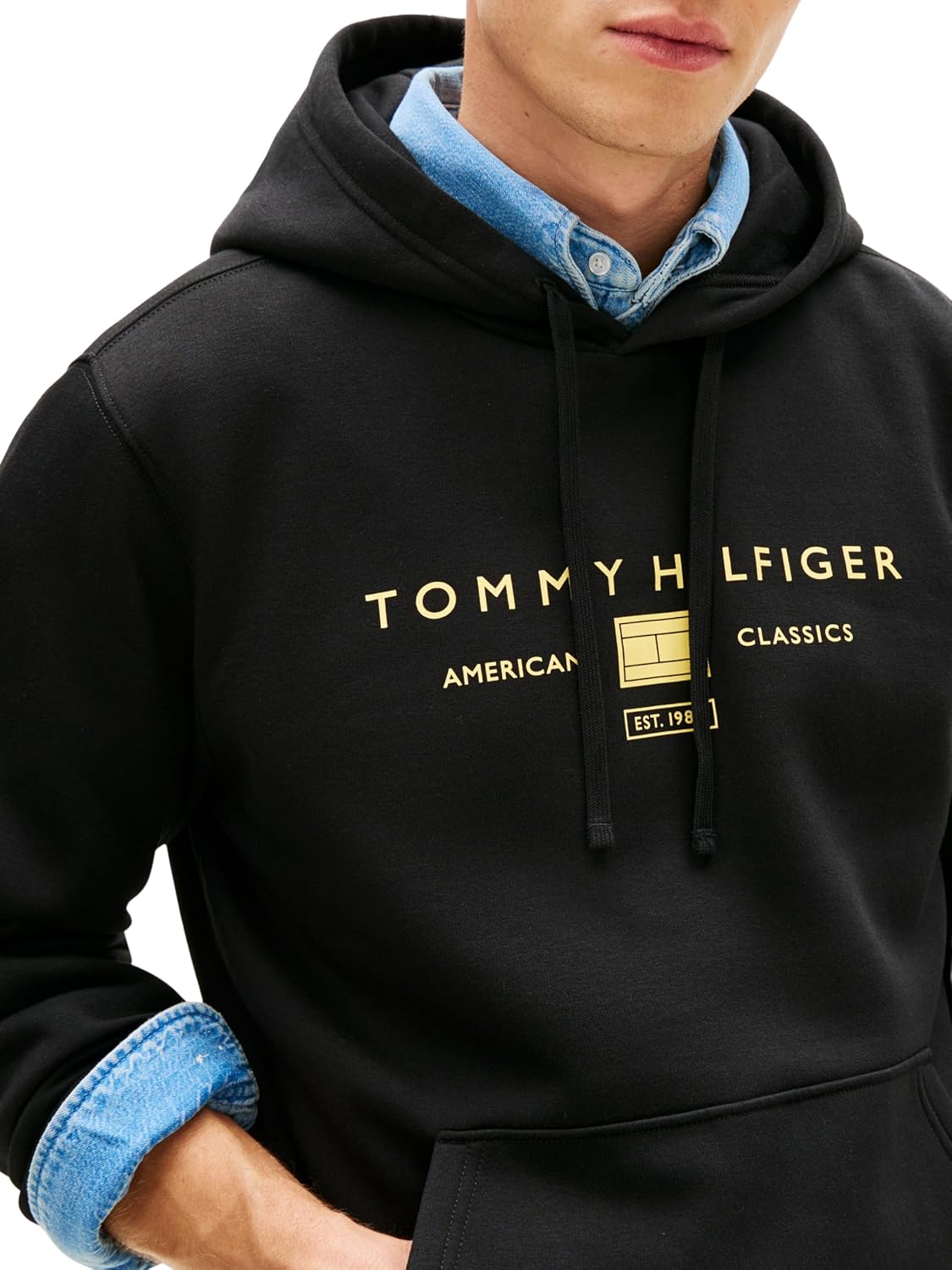 Detalle de Sweat à Capuche Homme Tommy Hilfiger — Authentique et Durable