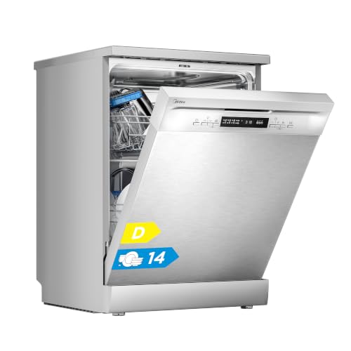 Detalle de Midea MFD60S200X.1-IT: Lavastoviglie da 14 coperti, 8 programmi, Cascata di funzioni essenziali