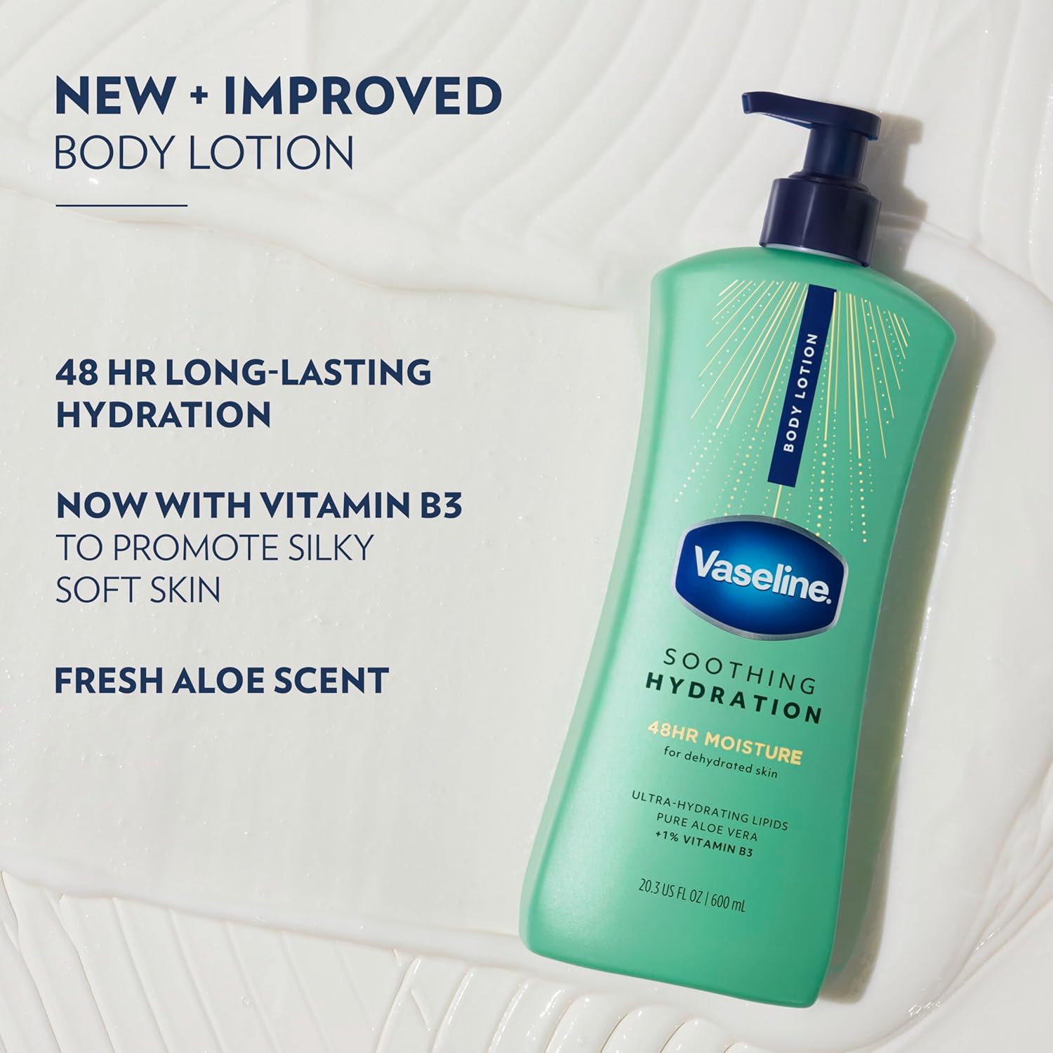 Thumbnail 3 de Vaseline Intensive Care Soothing Hydration Body Lotion, 20.3 oz (Pack of 3) for Dry Skin