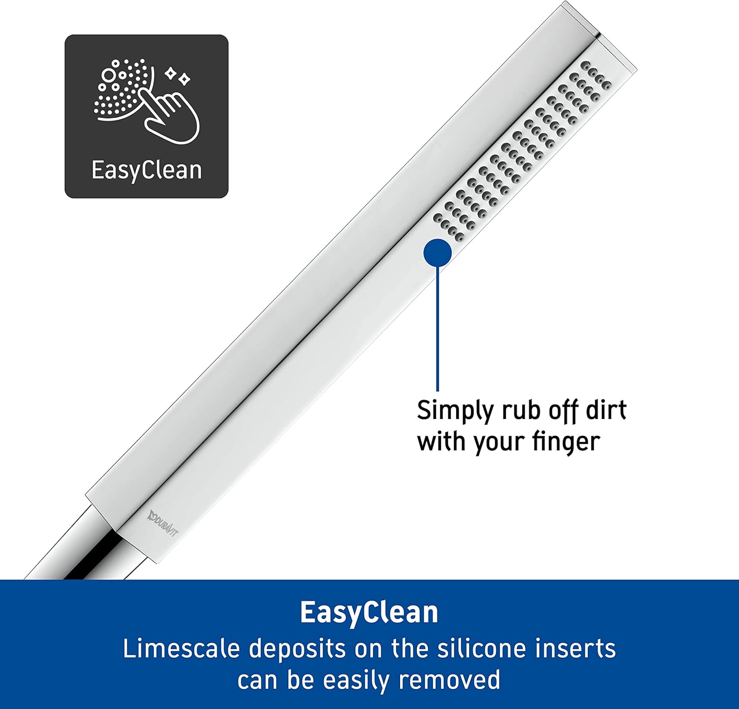 Thumbnail 1 de Duravit Universal pommeau de douche – jet Rain, finition chromée, EasyClean