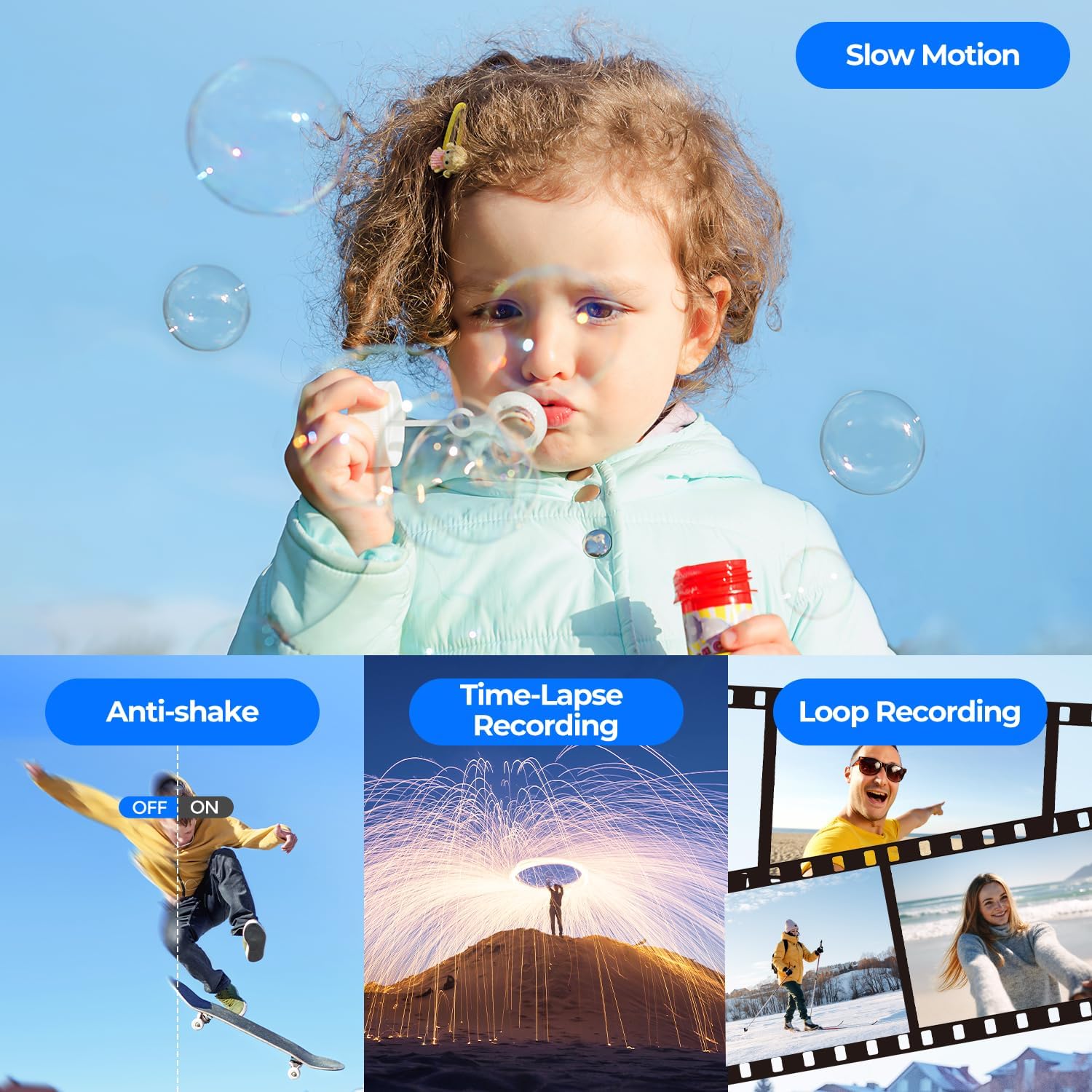 Thumbnail 5 de 4K Camcorder Video Camera (48MP) with 3" 270° Touch Screen, IR Night Vision, 32GB SD Card & Remote