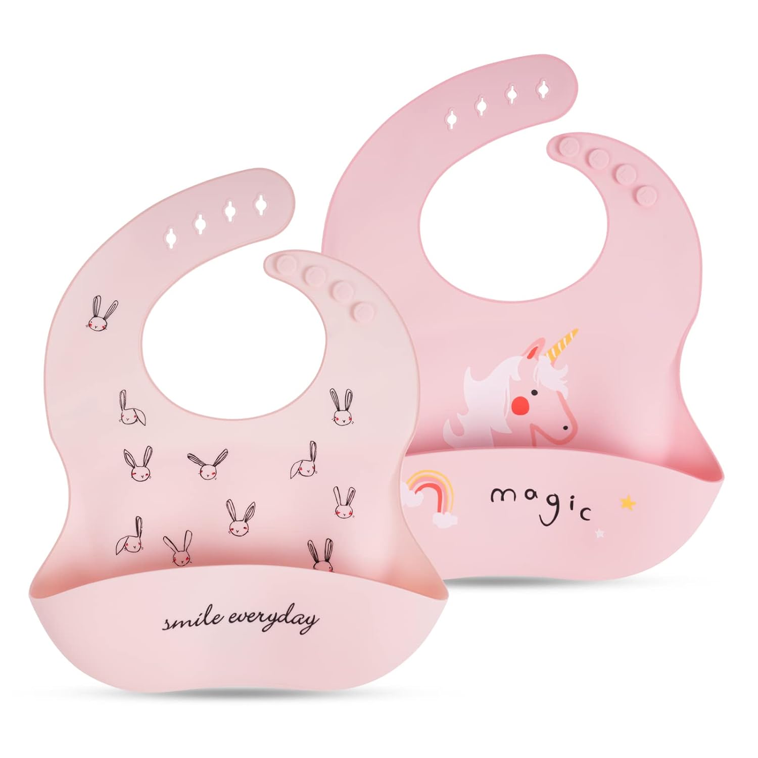Imagen de Vicloon Silikon Baby Lätzchen 2er Set en OfertitasTOP