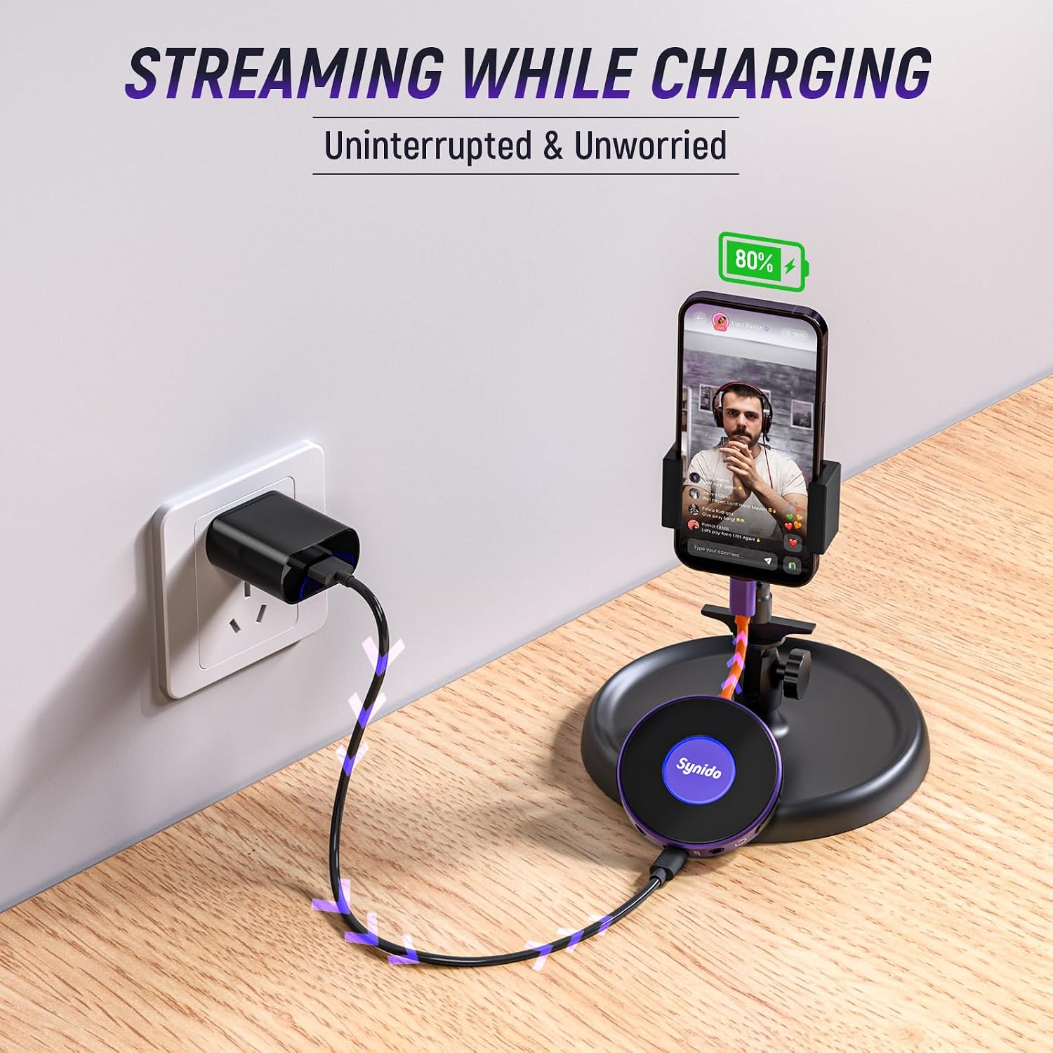 Detalle de Synido Live Dock A10 USB-C Audio Interface for Guitar and DJ Recording