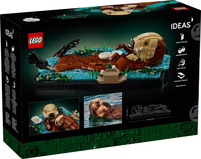 Detalle de LEGO Ideas Treibende Otter 21366 – ein beruhigendes Bauprojekt für Sammler und Dekoration