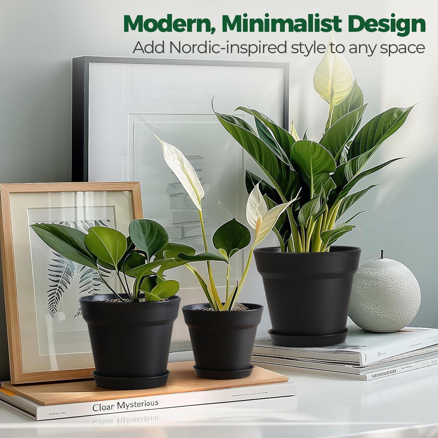 Detalle 2 de T4U 16cm Kunststoff Blumentopf 6er-Set