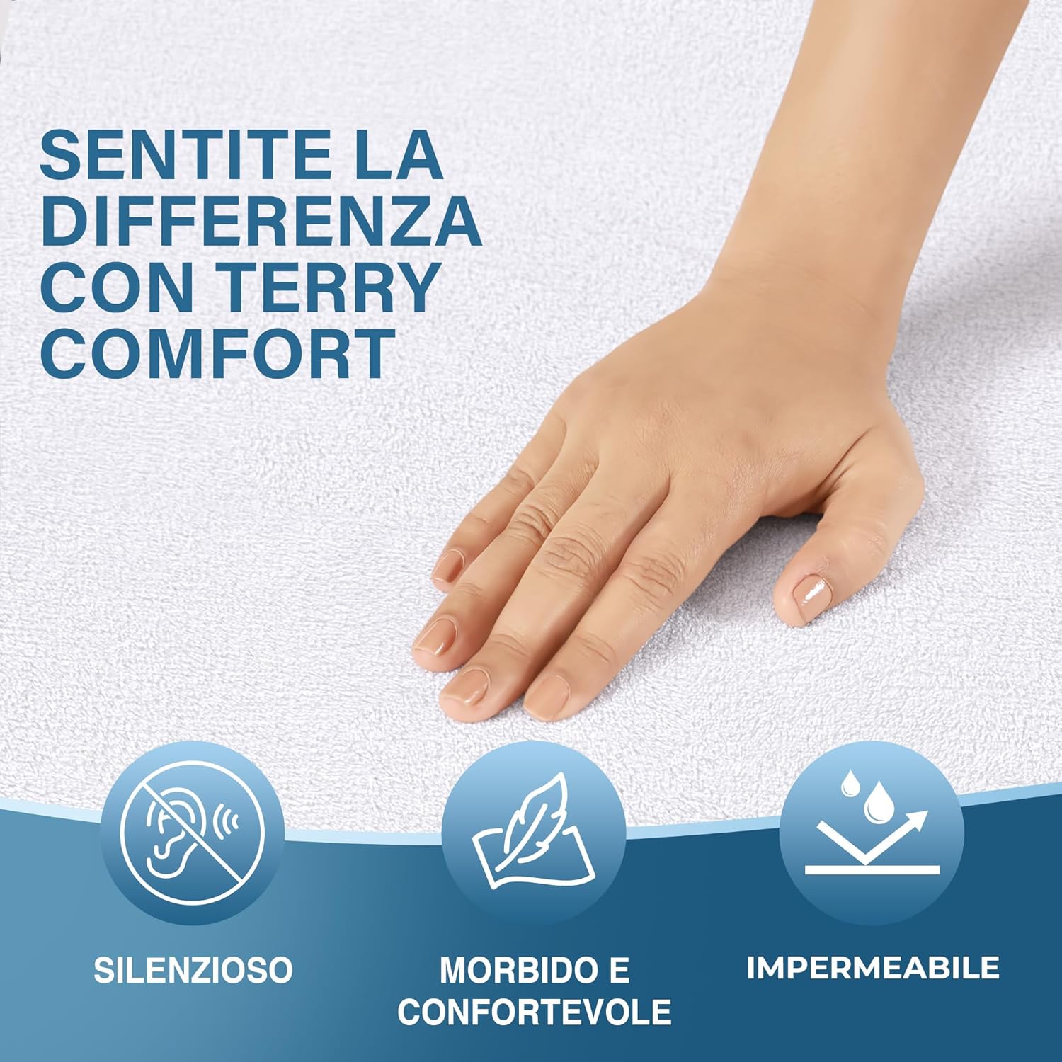 Thumbnail 4 de Coprimaterasso francese impermeabile Utopia Bedding 140 x 190 cm con 4 angoli elasticizzati e certificazione OEKO-TEX