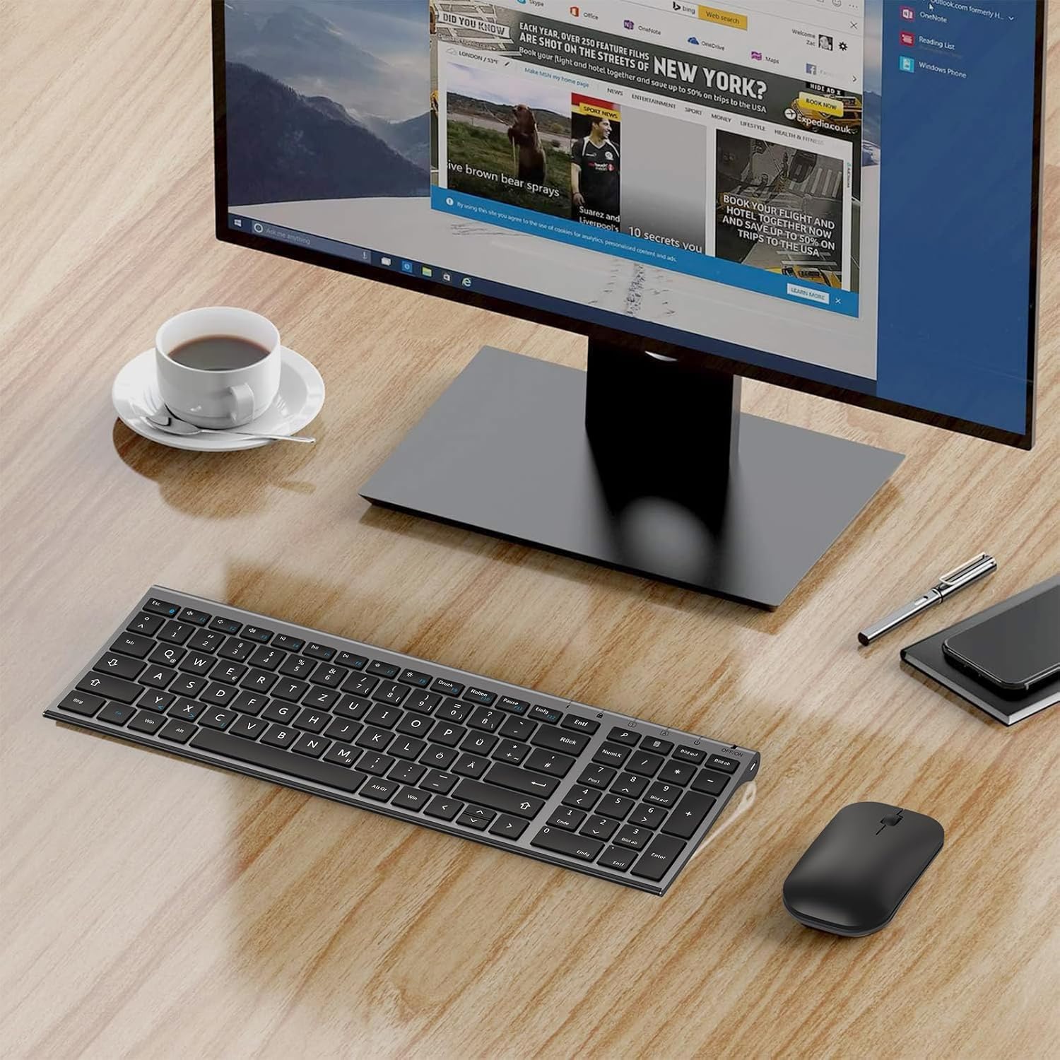 Thumbnail 6 de seenda WGJP-031B Tastatur Maus Set Kabellos – ultradünn, Aluminiumgehäuse, 80%-Layout mit Nummernblock