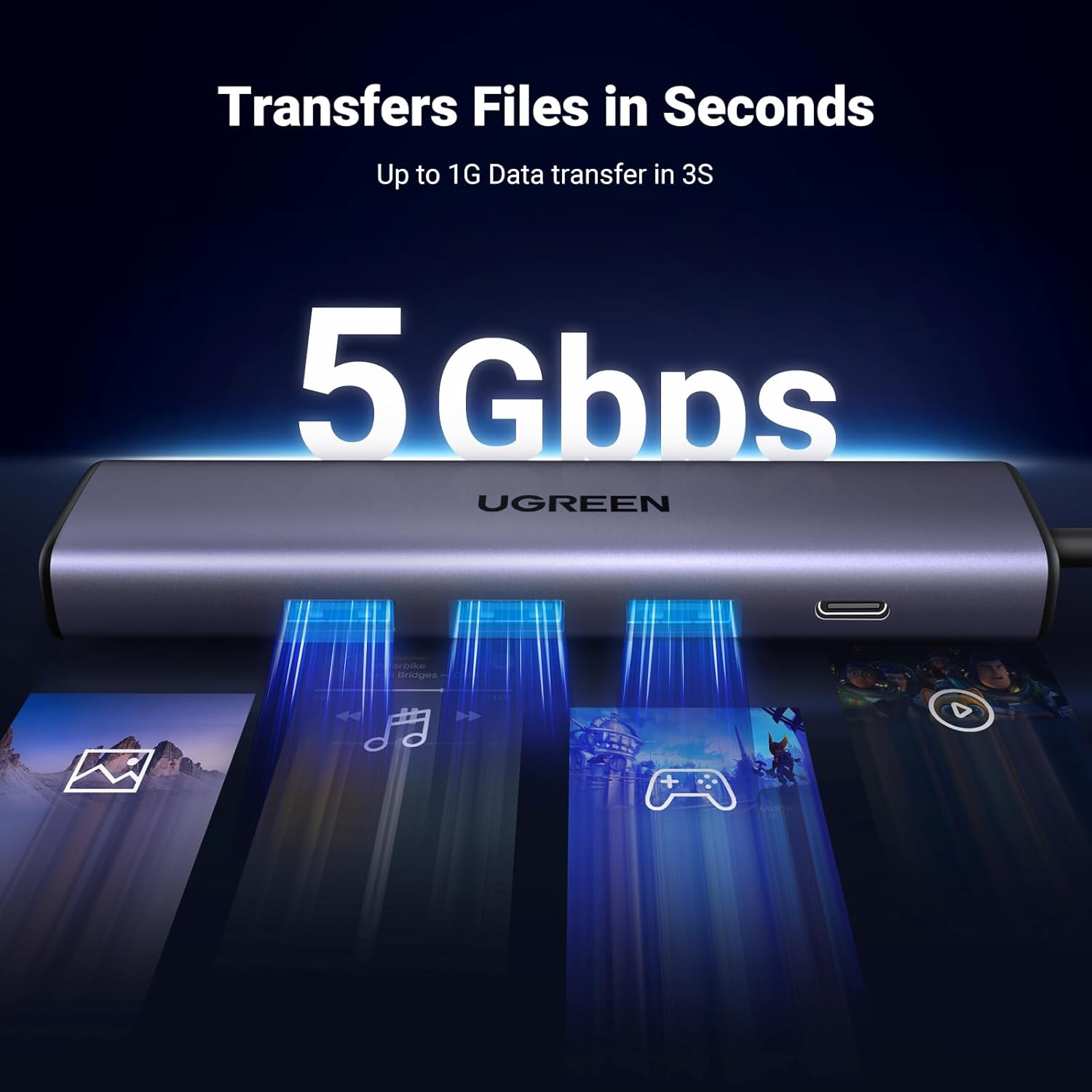 Thumbnail 3 de UGREEN USB Hub Ethernet 5-in-1